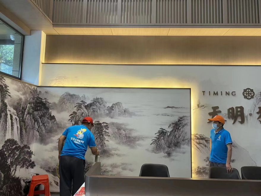 天明雅園售樓部除甲醛施工